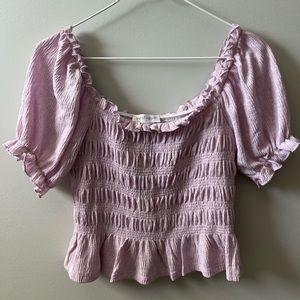 Vestique Purple Puff Sleeve Top